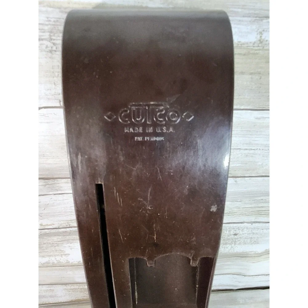 Cutco Vintage Knife Block Holder Wall Mount Brown Bakelite Kitchen Storage USA